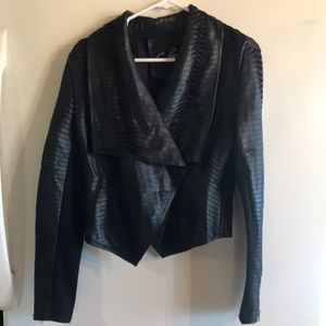 Black faux leather jacket size small